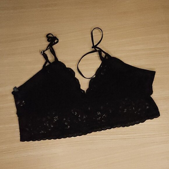 Aerie Black Lace Bralette Medium - Picture 2 of 5